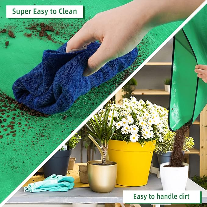 Large Repotting Mat for House Plants Transplanting Control Mess 39.5"x 31.5" Portable Potting Tray Planting Gardening Mat Garden Gifts for Women Men Pant Gifts for Plant Lovers