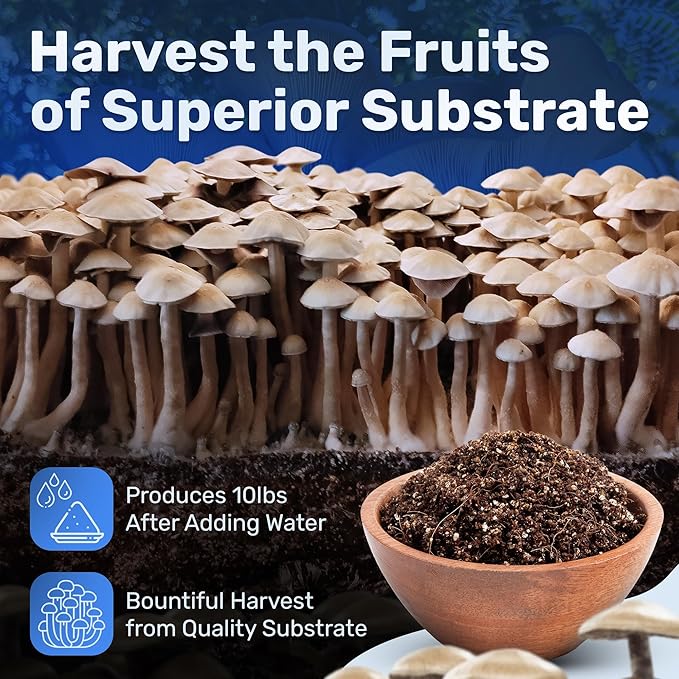 Surfin' Spores Dry Mushroom Substrate Mix | Produces 20 Pounds of Pasteurized Substrate | CVG Mix (Coco Coir, Vermiculite, Gypsum)