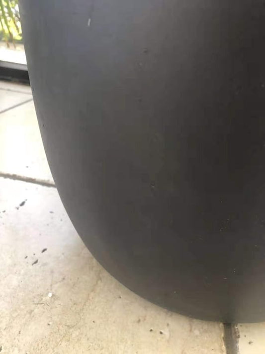 Kante 18",14",10" Dia Concrete Round Planters (Set of 3), Outdoor Indoor Large Planter Pots with Drainage Hole and Rubber Plug for Home Patio Garden, Charcoal-LeafLine Garden